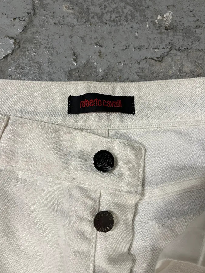 AW2007 Roberto Cavalli White Python Pants (S/M) HSIRFrt 8