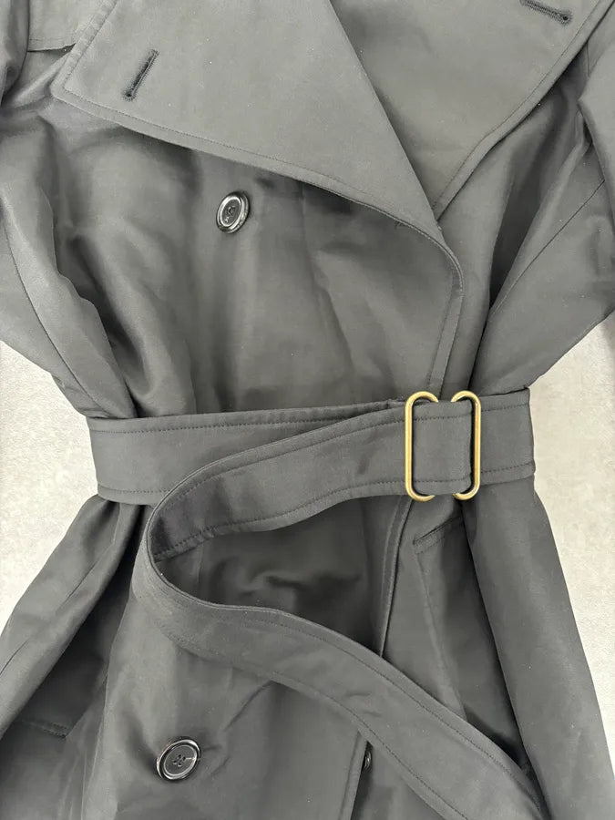 AW2007 Yves Saint Laurent Black Classy Trench Coat nUoUKnf 8