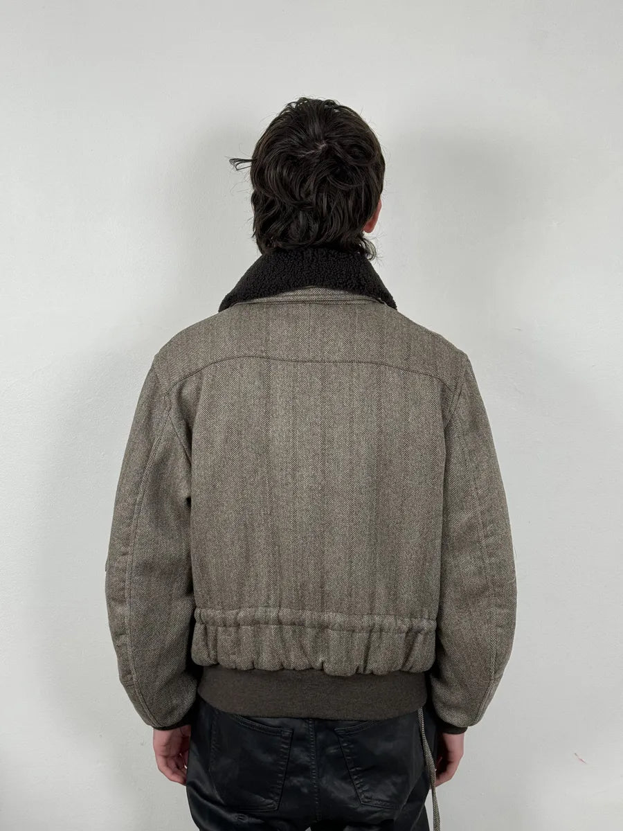 AW2007 Yves Saint Laurent Grey Wool Bomber Jacket UnSJCiS 3