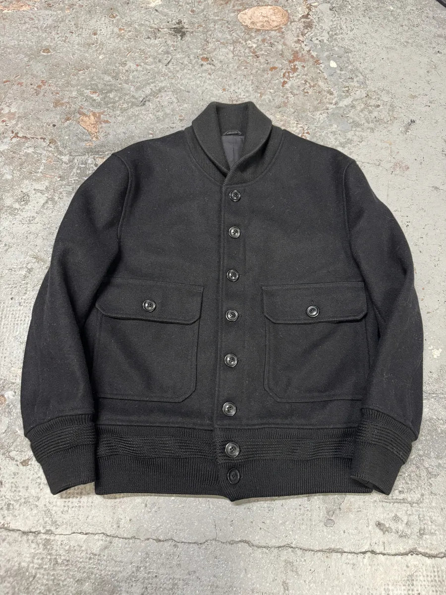 AW2008 Acne Studios Black Wool Bomber Jacket aHqJMnm 0