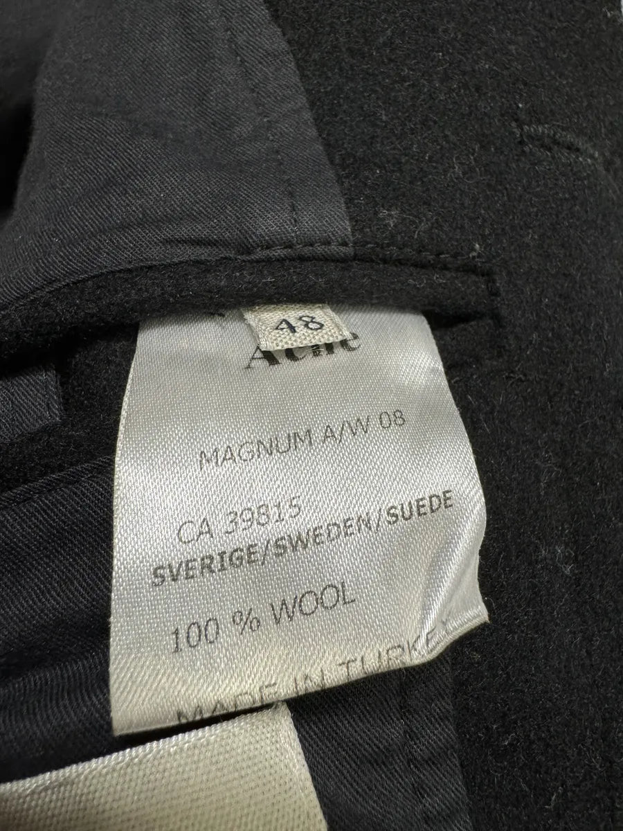 AW2008 Acne Studios Black Wool Bomber Jacket aHqJMnm 6