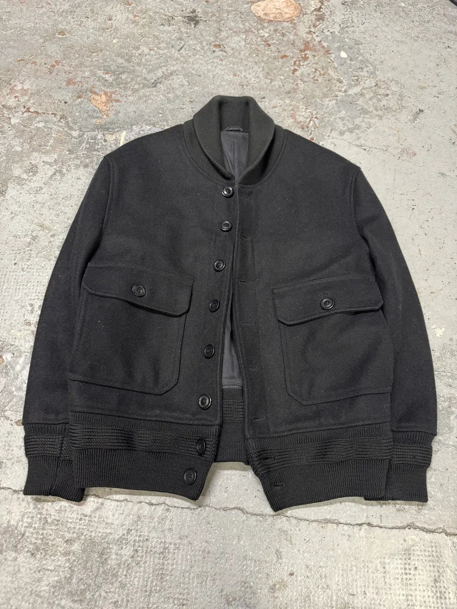 AW2008 Acne Studios Black Wool Bomber Jacket aHqJMnm 8