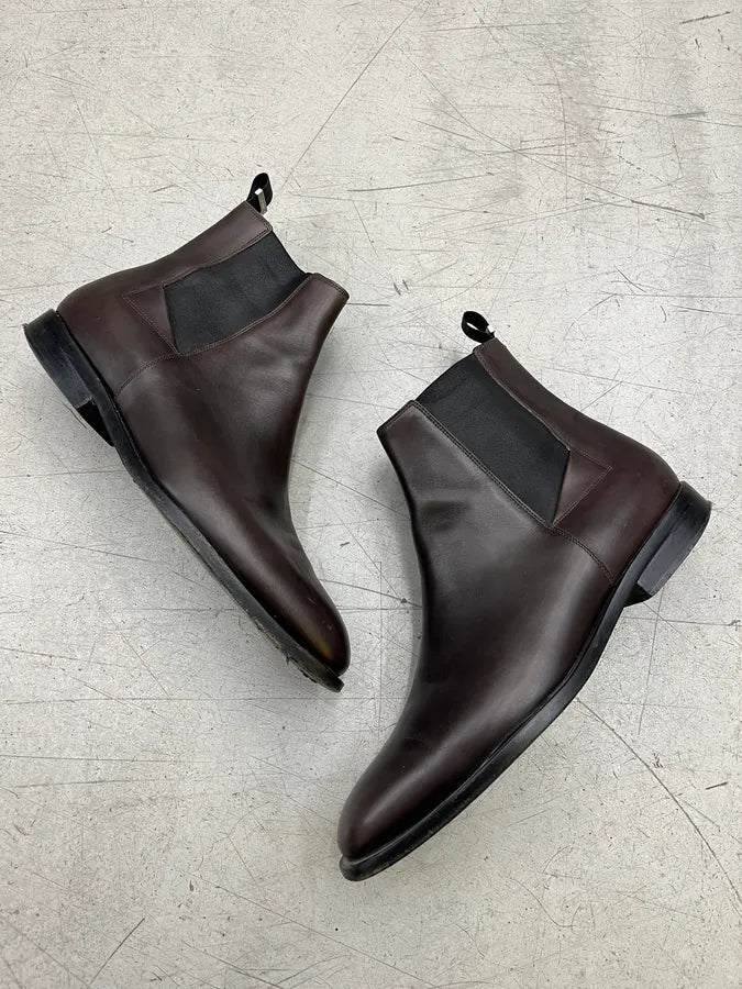 AW2008 Balenciaga Brown Minimalist Leather Boots BhVOLUR 1
