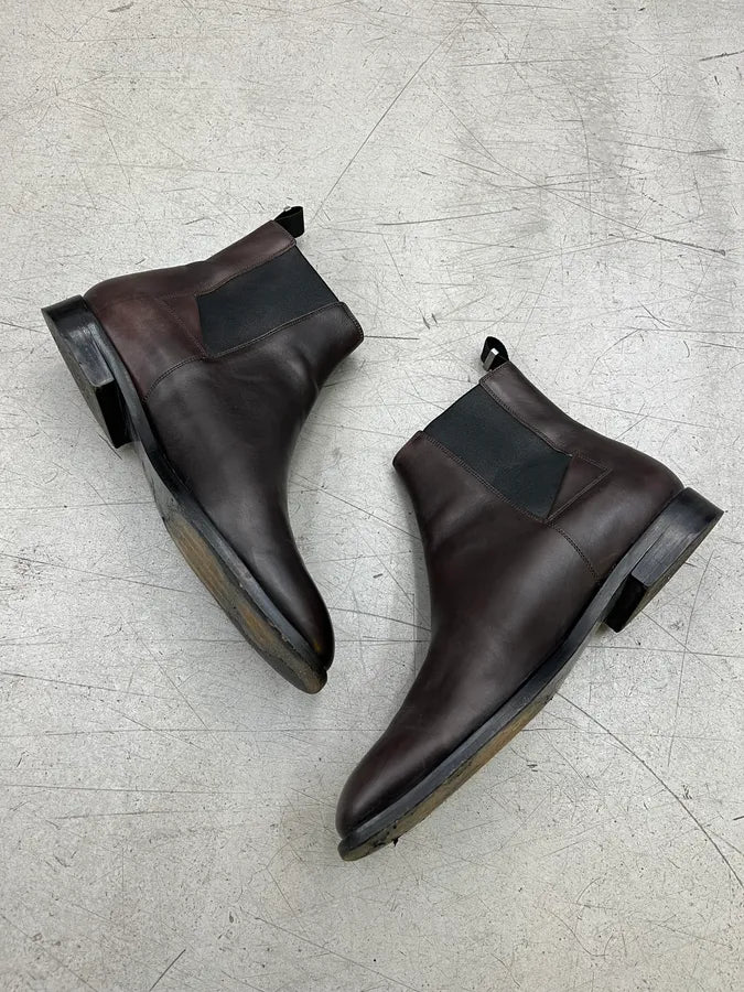 AW2008 Balenciaga Brown Minimalist Leather Boots BhVOLUR 2