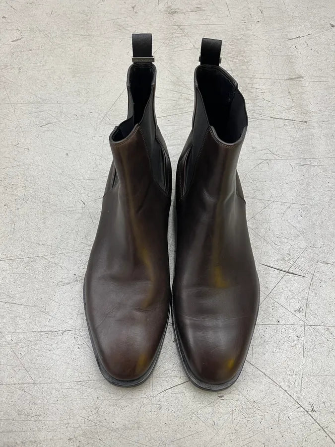 AW2008 Balenciaga Brown Minimalist Leather Boots BhVOLUR 3
