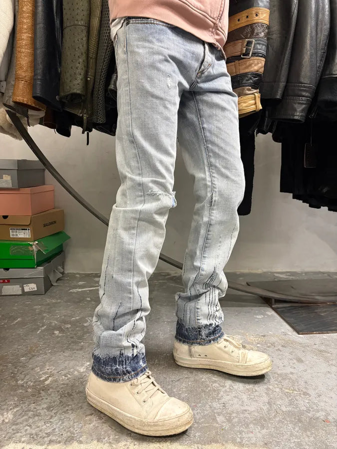 AW2008 Cavalli Blue Light Painted Denim Jeans (S) iBSPypR 0