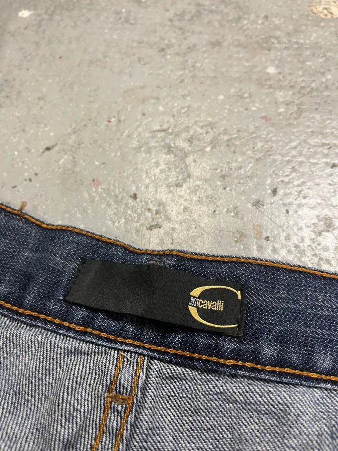 AW2008 Cavalli Blue Light Painted Denim Jeans (S) iBSPypR 12
