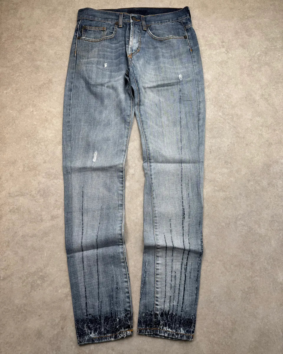 AW2008 Cavalli Blue Blood Slim Gradient Denim Jeans ZuElmQN 0