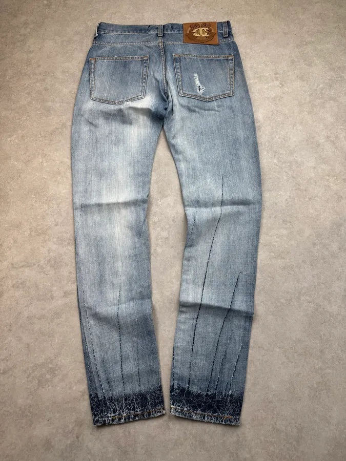 AW2008 Cavalli Blue Blood Slim Gradient Denim Jeans ZuElmQN 6