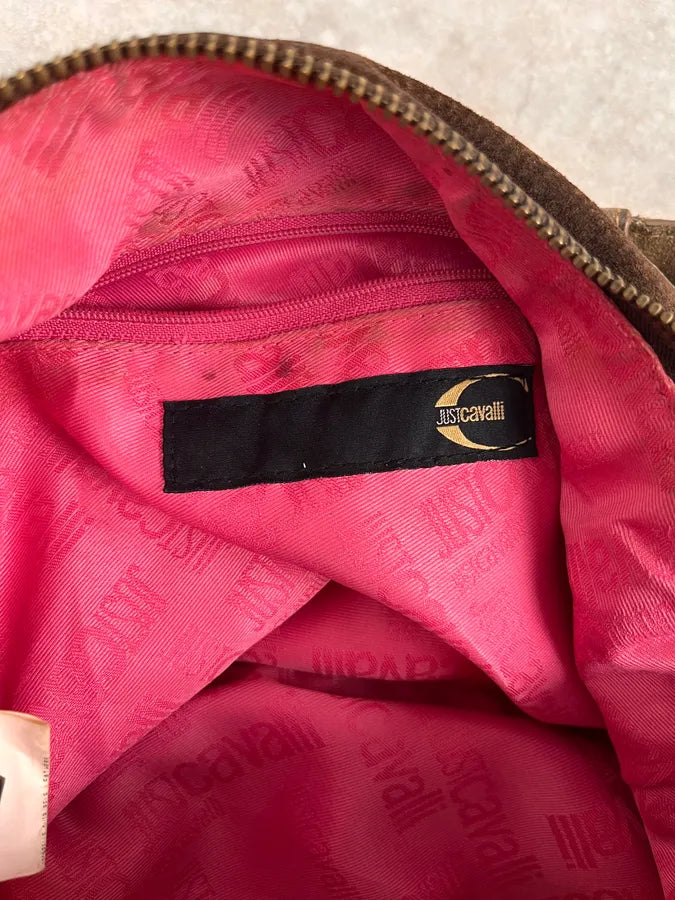 AW2008 Cavalli Brown Pony Hair Studded Leather Handle Bag efcDAxO 7