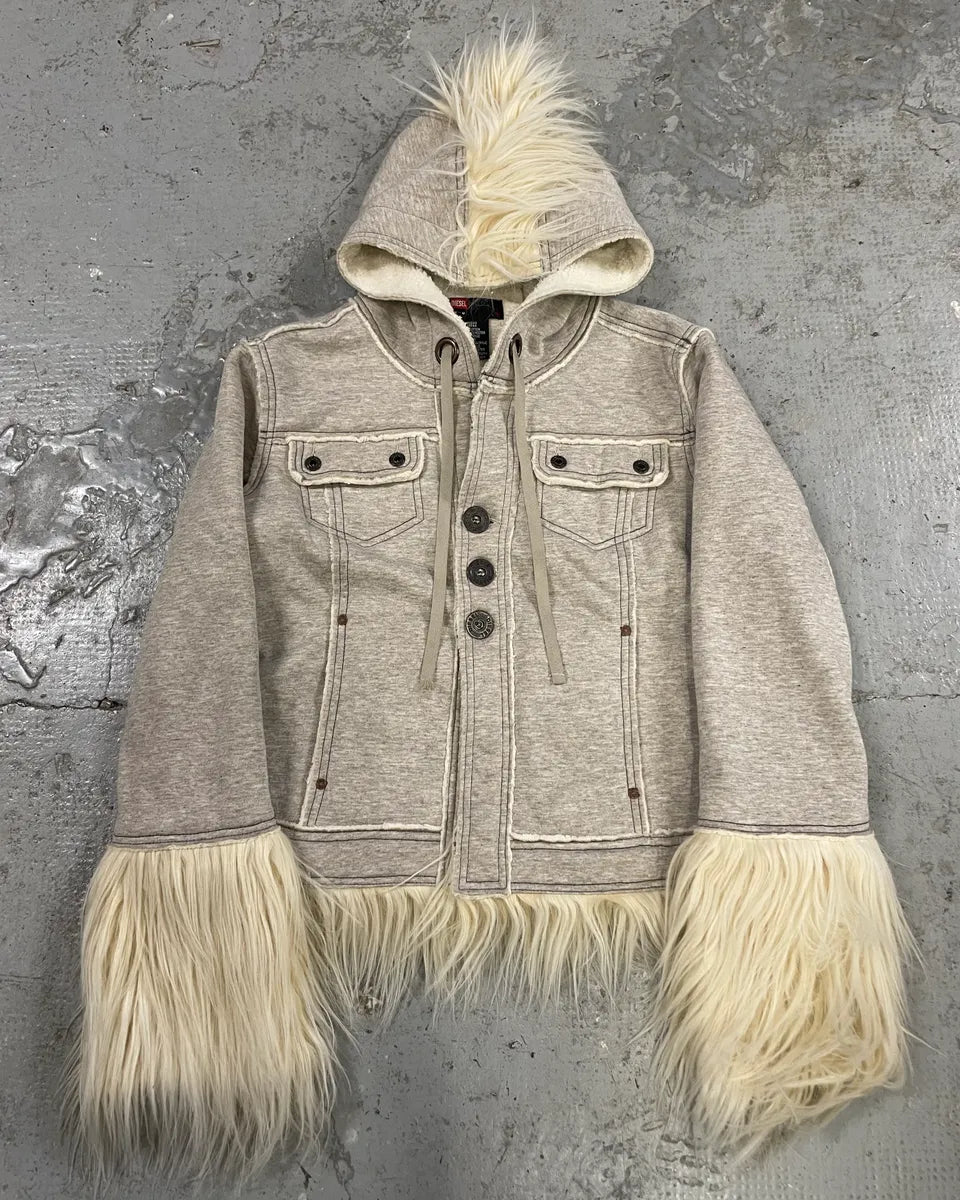 AW2008 Diesel Grey Mohawk Hooded Sweater (XS/S) HJLhkTz 0