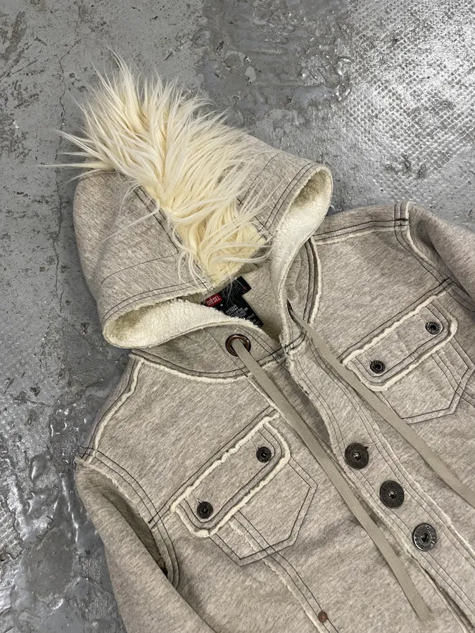 AW2008 Diesel Grey Mohawk Hooded Sweater (XS/S) HJLhkTz 2