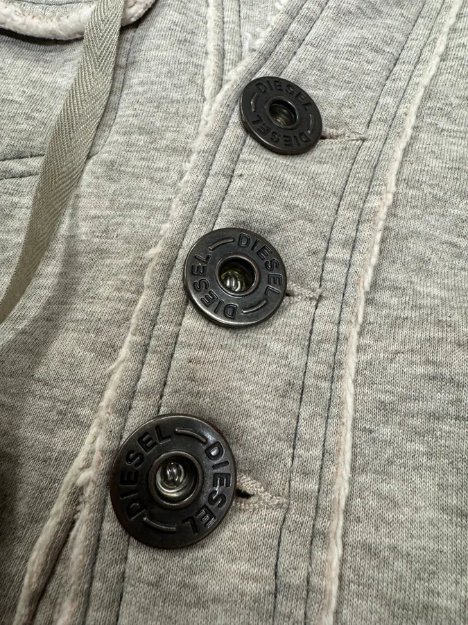 AW2008 Diesel Mohawk Punk Grey Fur Hoodie (XS/S) 4