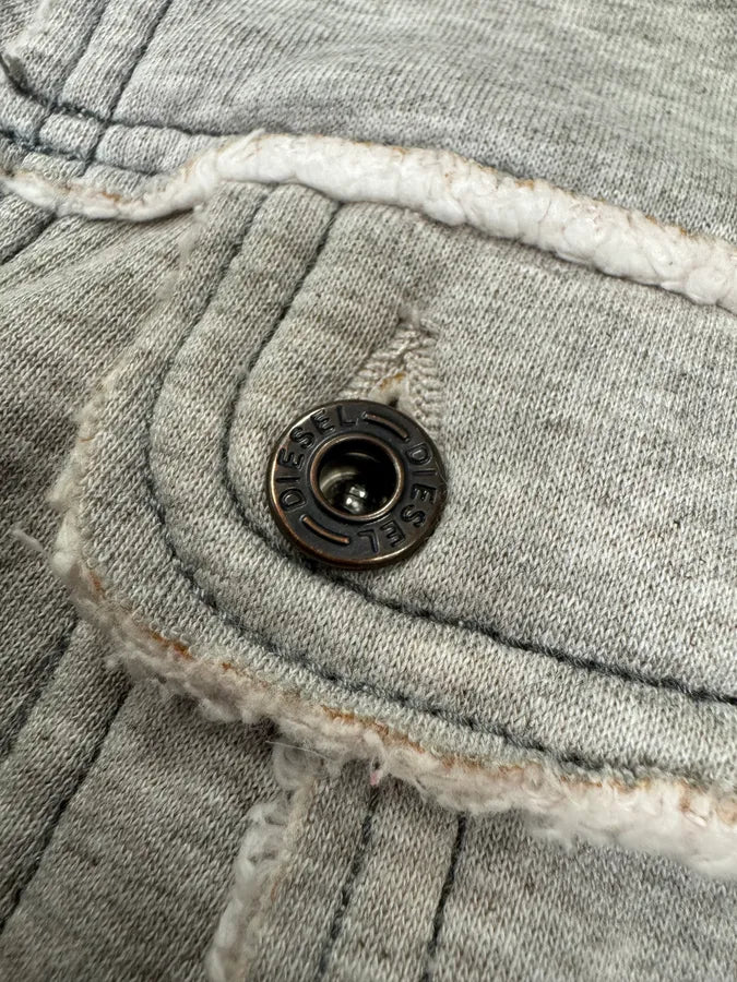 AW2008 Diesel Mohawk Punk Grey Fur Hoodie (XS/S) 6