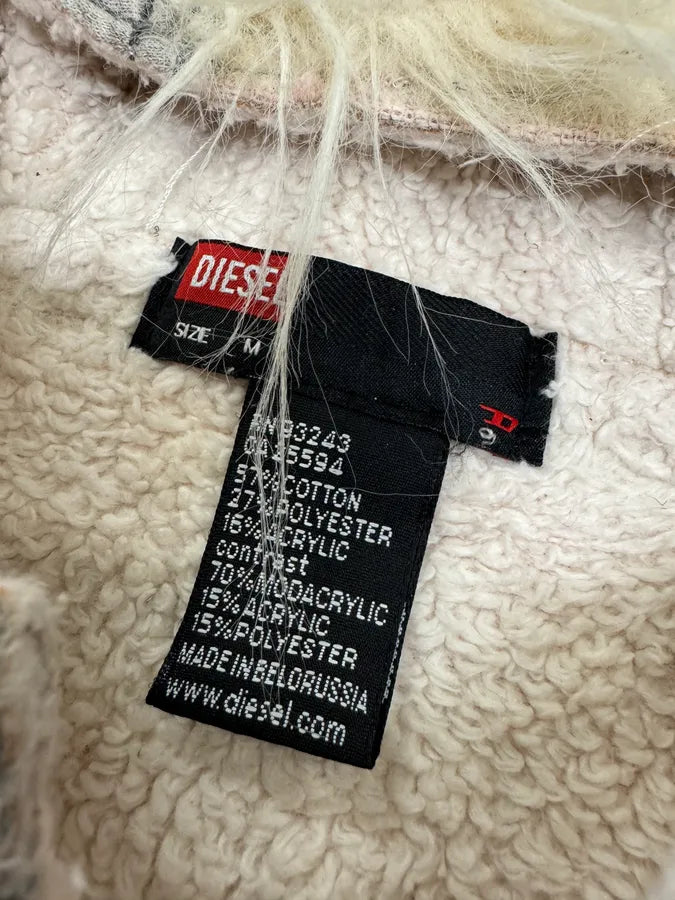 AW2008 Diesel Mohawk Punk Grey Fur Hoodie (XS/S) 7