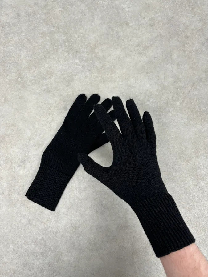 AW2008 Dior Black Premium Wool Gloves atDFJfn 0
