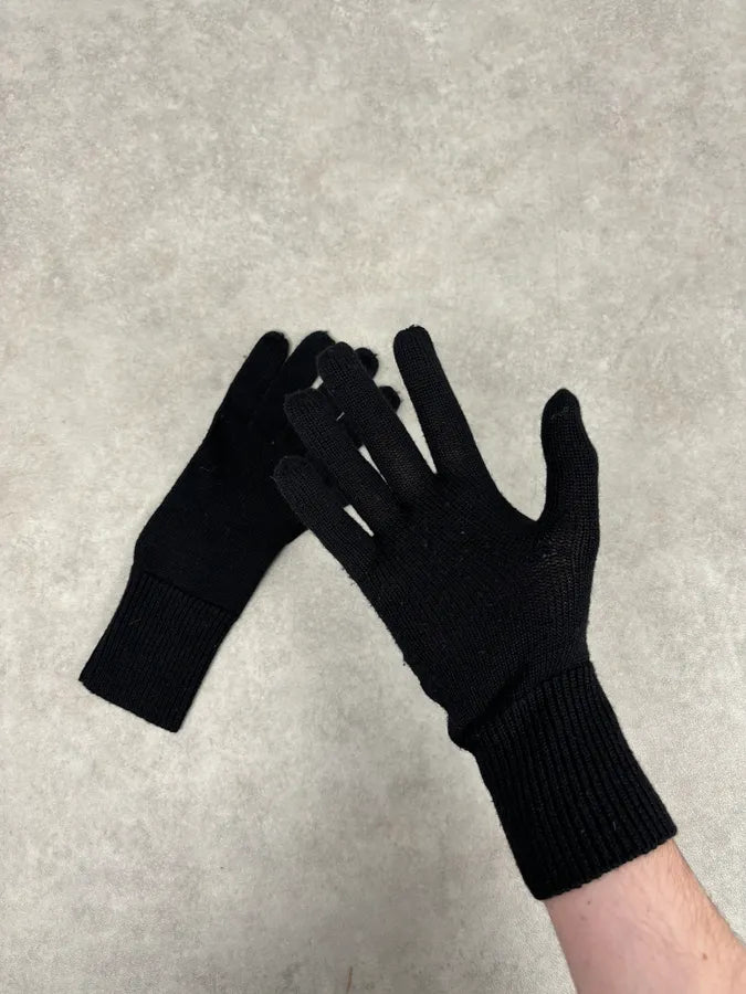 AW2008 Dior Black Premium Wool Gloves atDFJfn 1