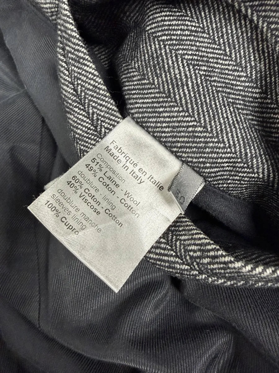 AW2008 Dior Grey Wool Classy Belted Long Jacket  ptIClYr 13