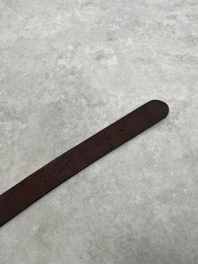 AW2008 Dolce & Gabbana Art Nouveau Brown Leather Belt lnzREYx 5