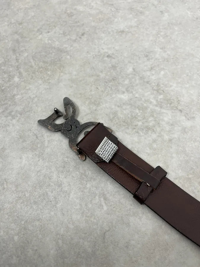 AW2008 Dolce & Gabbana Art Nouveau Brown Leather Belt lnzREYx 6