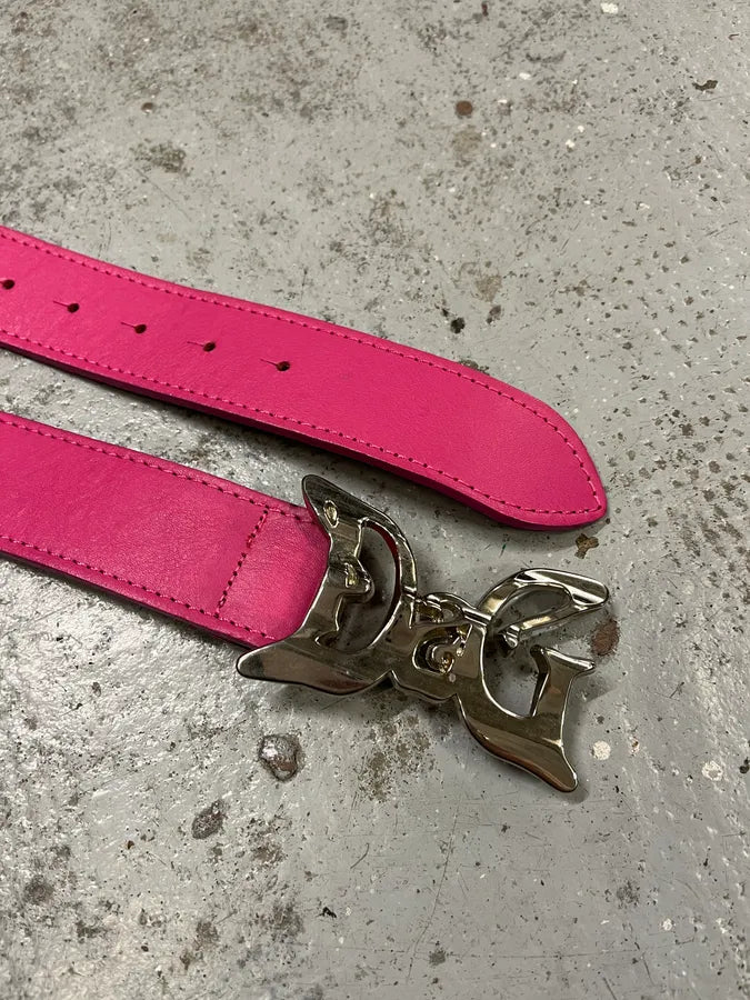 AW2008 Dolce & Gabbana Art Nouveau Pink Leather Belt bvOkvoZ 3