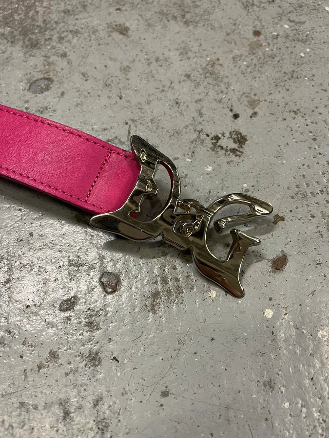 AW2008 Dolce & Gabbana Art Nouveau Pink Leather Belt bvOkvoZ 4