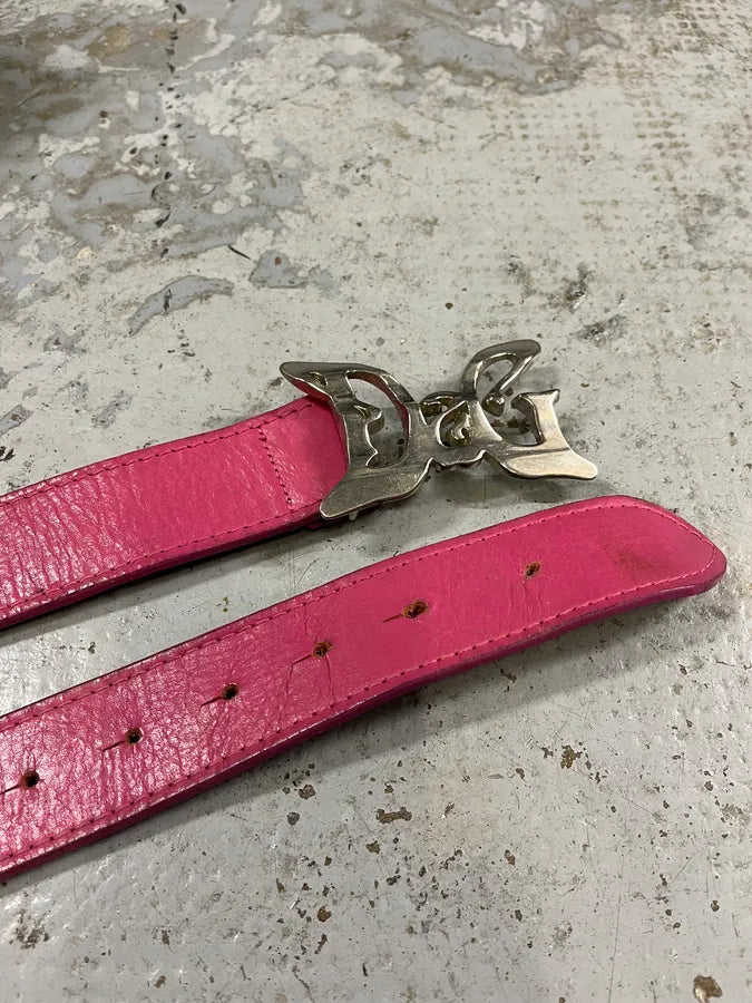 AW2008 Dolce & Gabbana Art Nouveau Pink Leather Belt IOvapRi 2