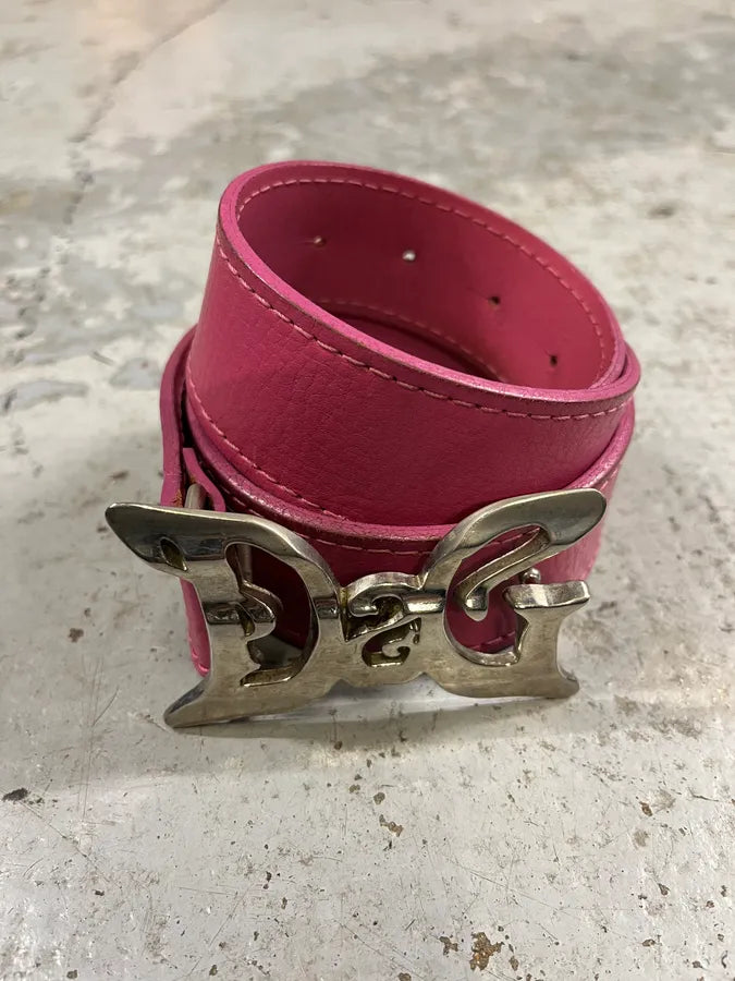 AW2008 Dolce & Gabbana Art Nouveau Pink Leather Belt IOvapRi 3