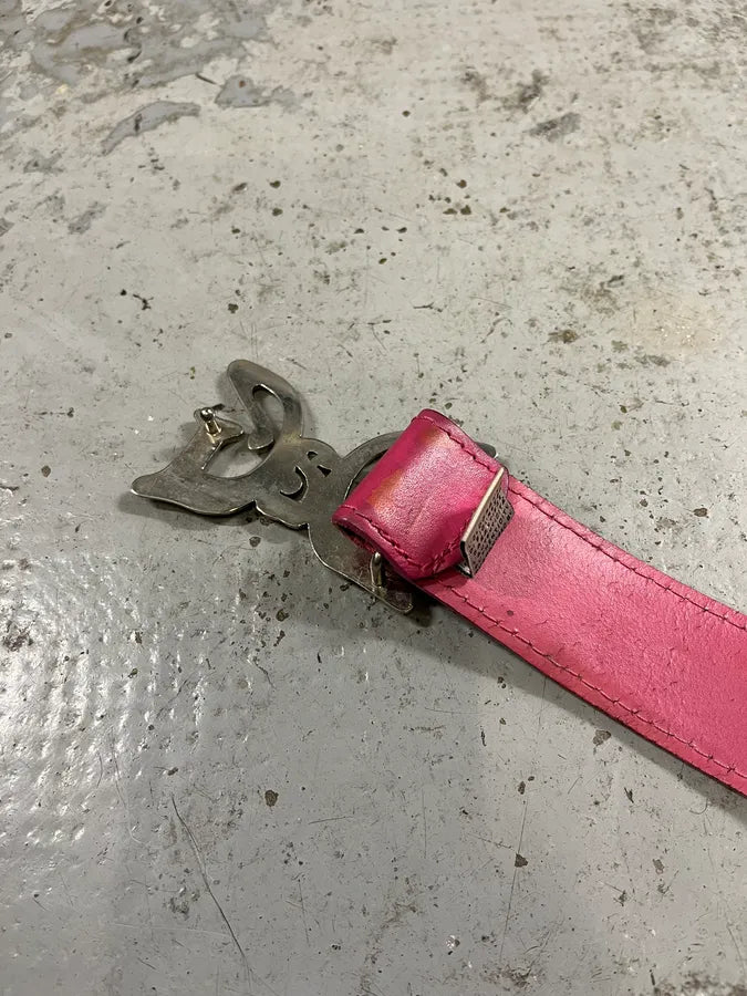AW2008 Dolce & Gabbana Art Nouveau Pink Leather Belt IOvapRi 5