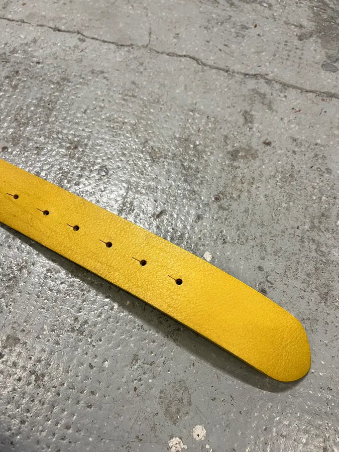 AW2008 Dolce & Gabbana Art Nouveau Yellow Leather Belt ZwjCBel 5