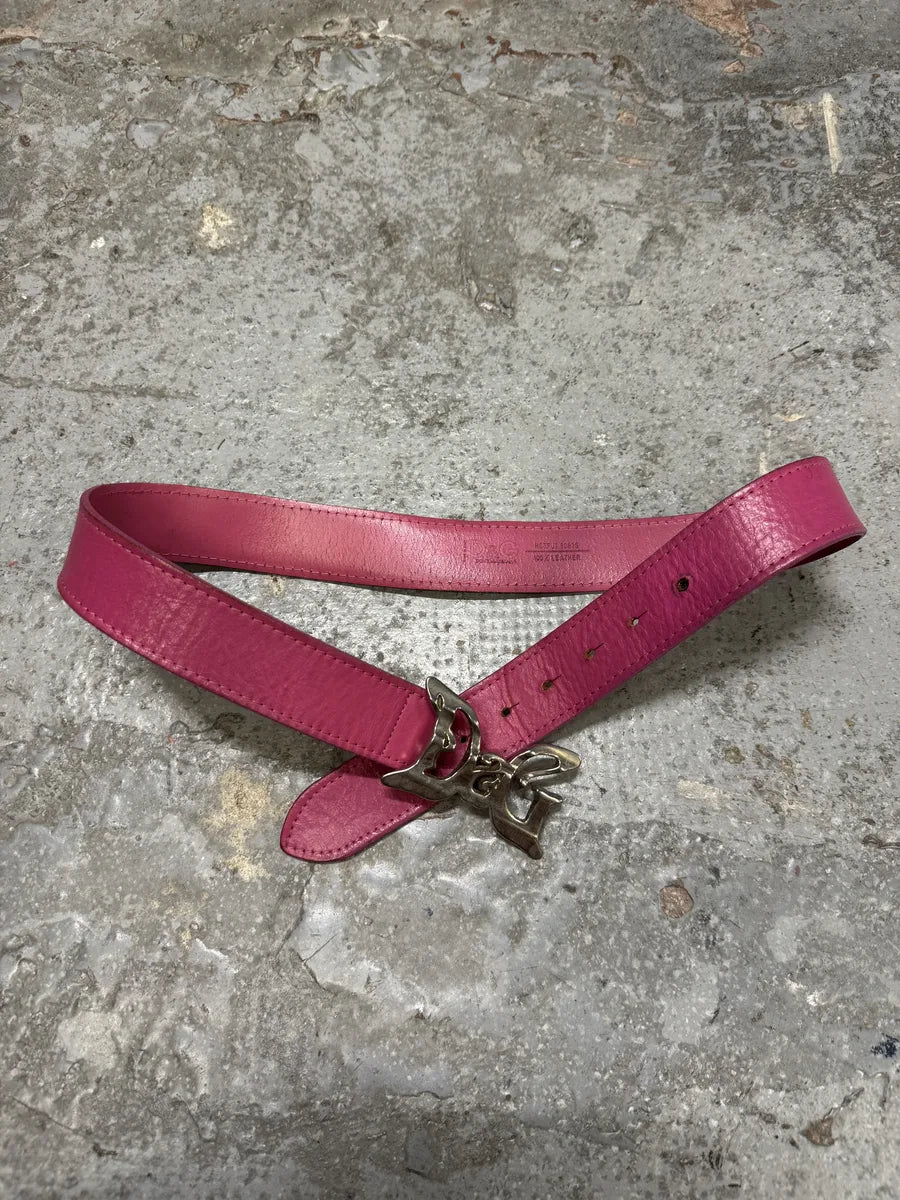 AW2008 Dolce & Gabbana Art Pink Leather Belt IDTvXSx 5