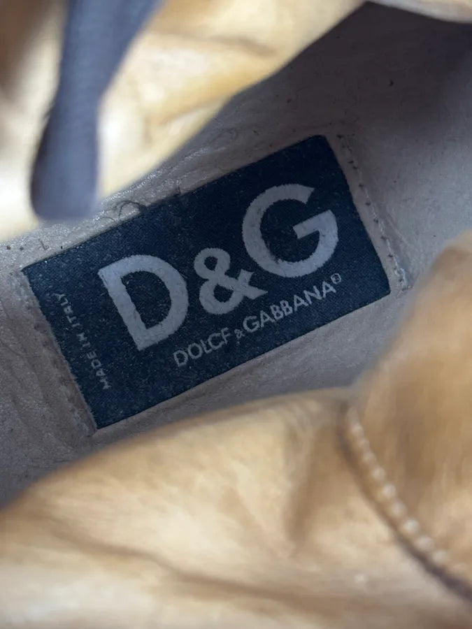 AW2008 Dolce & Gabbana Black & Brown Puffer Effect Leather Boots NRXBYHI 7