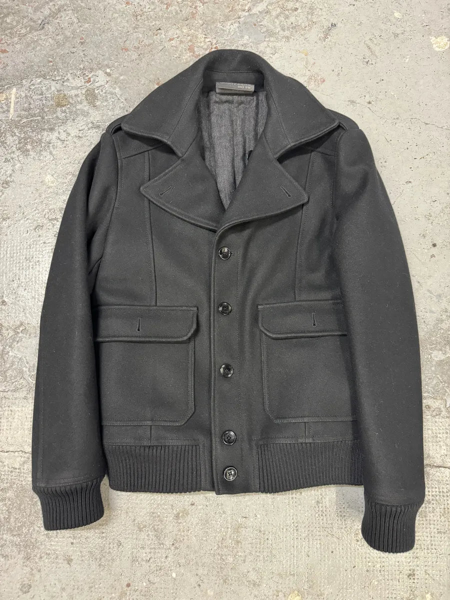 AW2008 Dolce & Gabbana Black Elegant Caban Jacket FynwVff 0