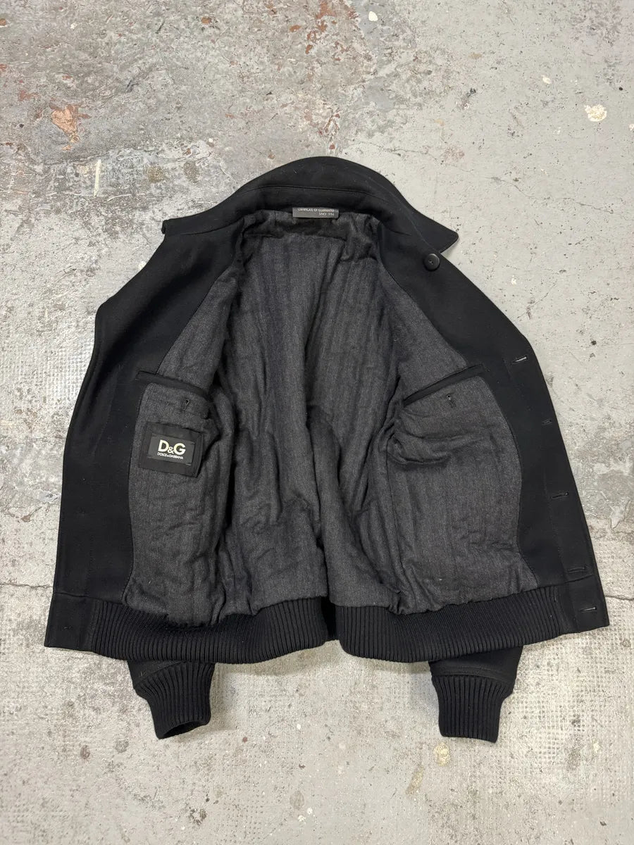 AW2008 Dolce & Gabbana Black Elegant Caban Jacket FynwVff 4