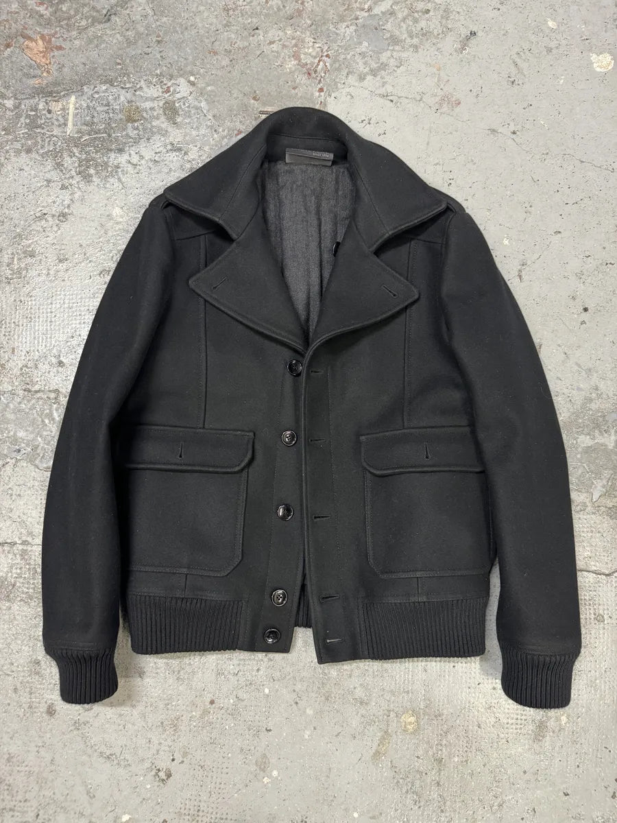 AW2008 Dolce & Gabbana Black Elegant Caban Jacket FynwVff 6