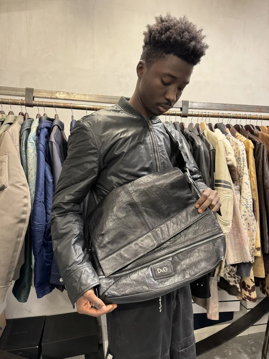 AW2008 Dolce & Gabbana Black Leather Shoulder Bag zntEchk 11