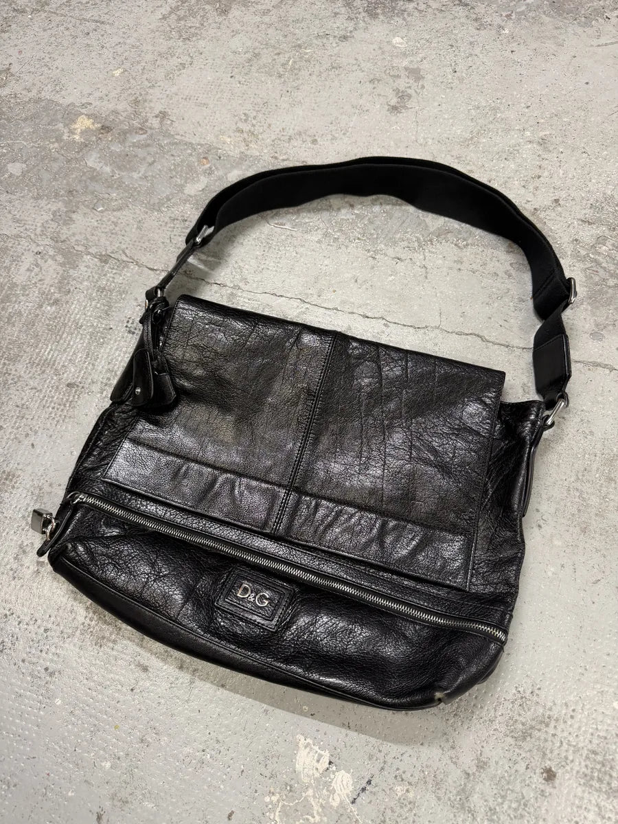 AW2008 Dolce & Gabbana Black Leather Shoulder Bag zntEchk 2