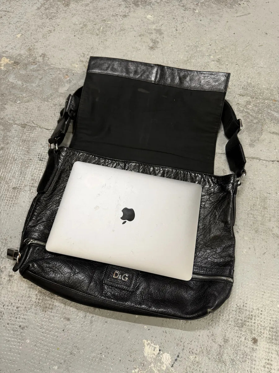 AW2008 Dolce & Gabbana Black Leather Shoulder Bag zntEchk 4