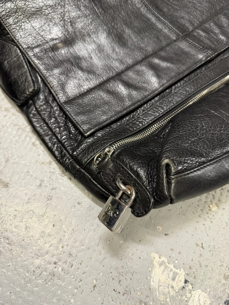 AW2008 Dolce & Gabbana Black Leather Shoulder Bag zntEchk 5