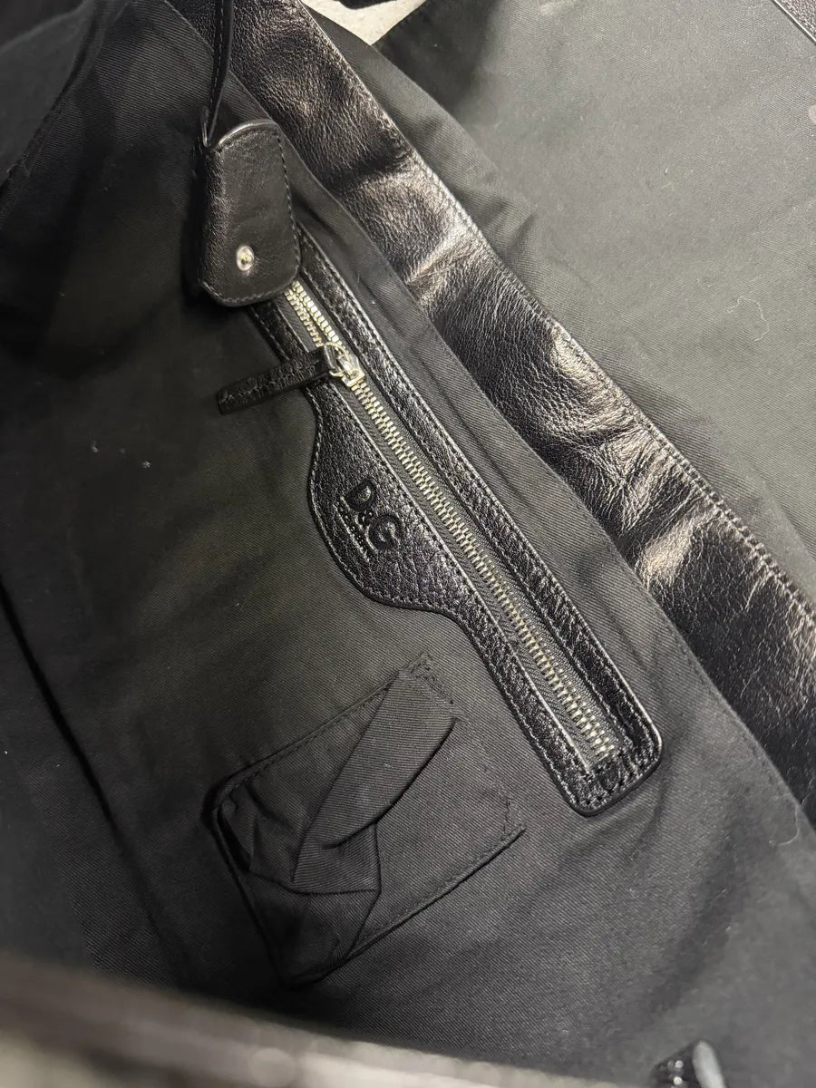 AW2008 Dolce & Gabbana Black Leather Shoulder Bag zntEchk 7