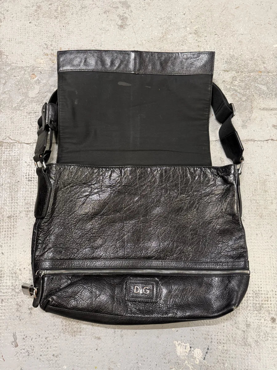 AW2008 Dolce & Gabbana Black Leather Shoulder Bag zntEchk 8