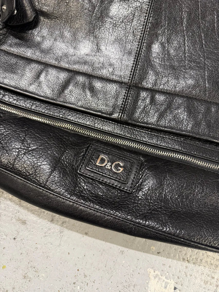 AW2008 Dolce & Gabbana Black Leather Shoulder Bag zntEchk 9