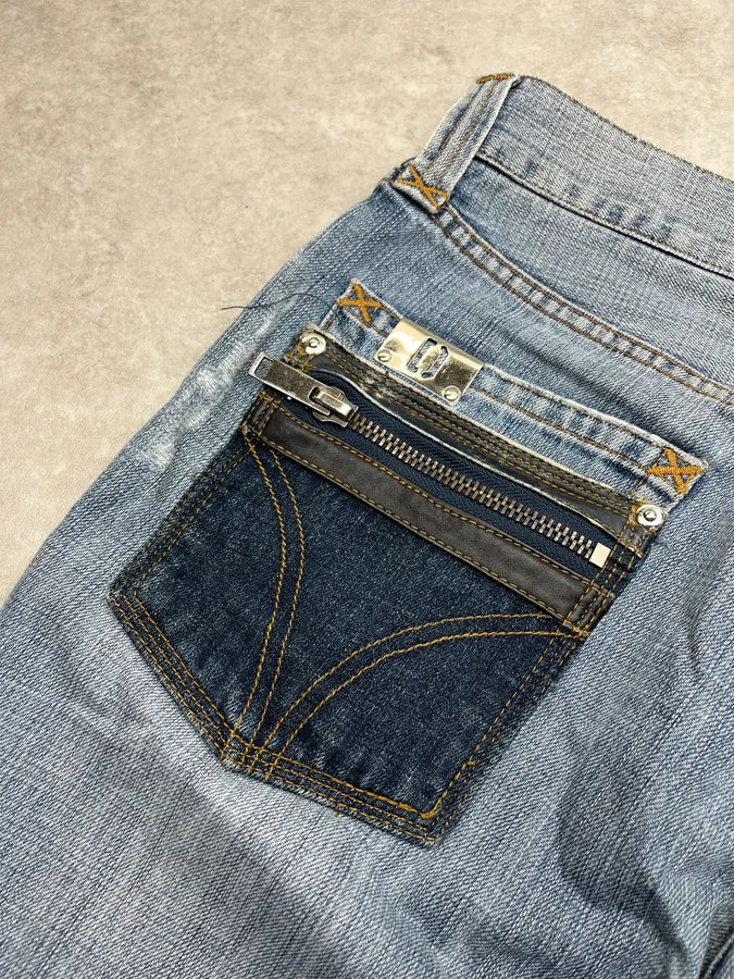 AW2008 Dolce & Gabbana Contrast Back Pocket Light Blue Denim Jeans lgoVKXc 11