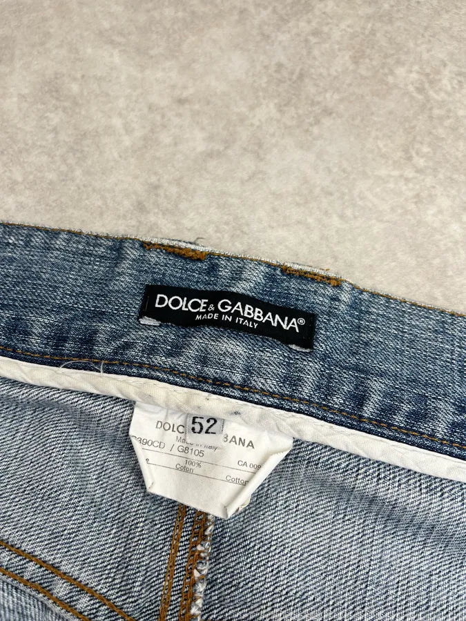 AW2008 Dolce & Gabbana Contrast Back Pocket Light Blue Denim Jeans lgoVKXc 12