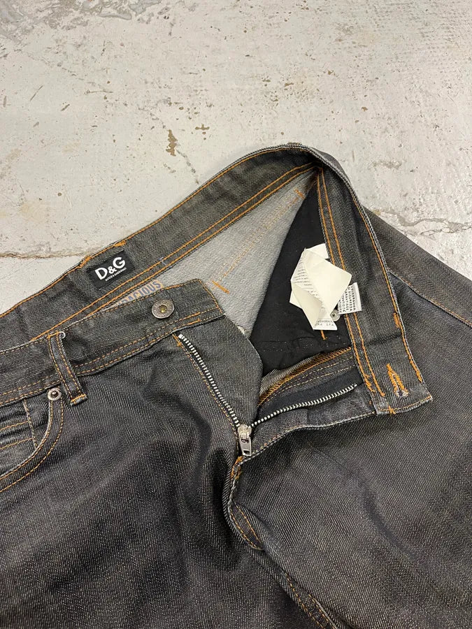 AW2008 Dolce & Gabbana Dark Grey Audacious Denim Jeans bdaiNZr 10