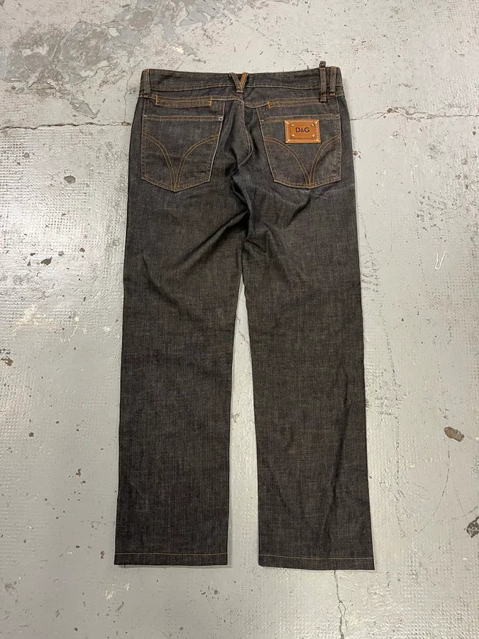 AW2008 Dolce & Gabbana Dark Grey Audacious Denim Jeans bdaiNZr 7