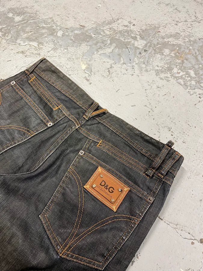 AW2008 Dolce & Gabbana Dark Grey Audacious Denim Jeans bdaiNZr 8