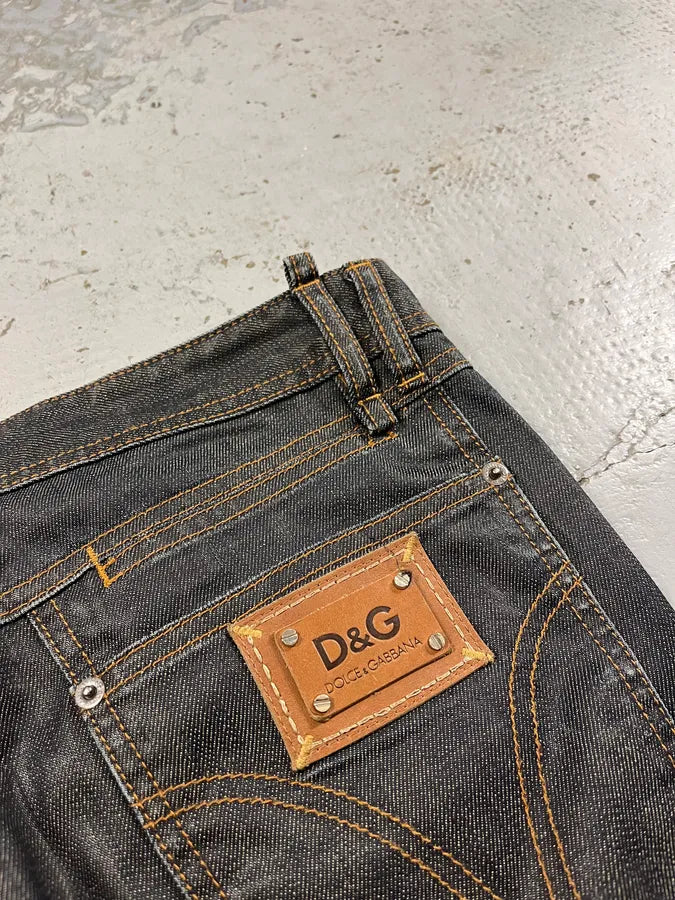 AW2008 Dolce & Gabbana Dark Grey Audacious Denim Jeans bdaiNZr 9