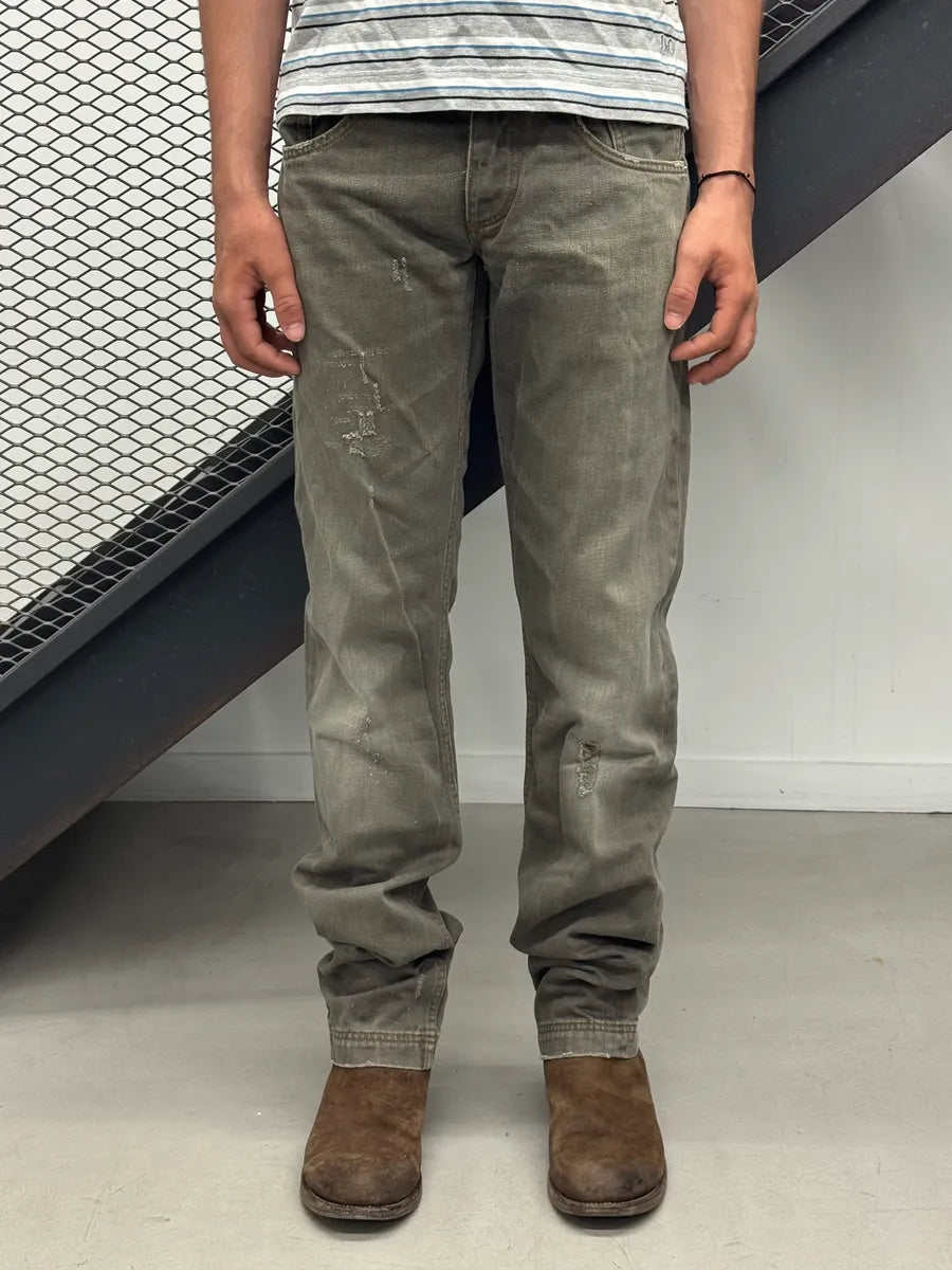 AW2008 Dolce & Gabbana Distressed Grey Denim Jeans aRgRNrk 0