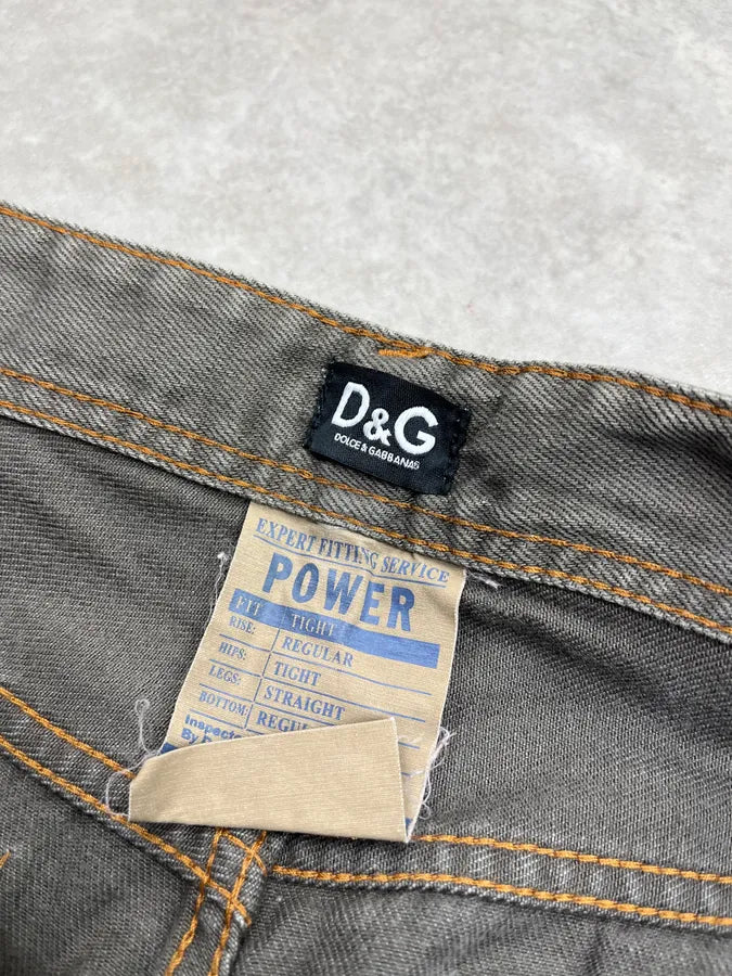 AW2008 Dolce & Gabbana Distressed Grey Denim Jeans aRgRNrk 12
